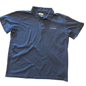 Columbia Polo Shirt Men's Size Large Blue Active Fit